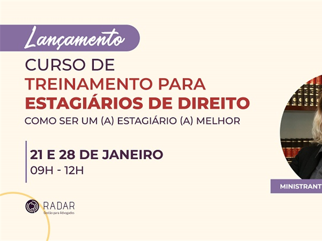 Curso de Treinamento para Estagiários de Direito   Migalhas