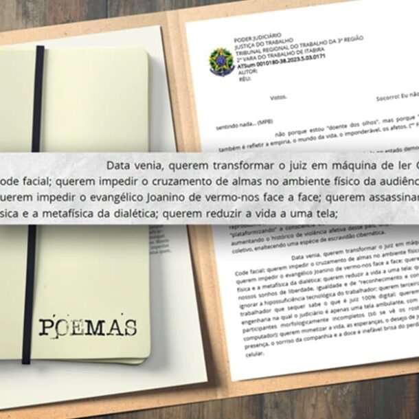 Juiz marca audiência presencial citando poesias: “cruzamento de almas”   Migalhas