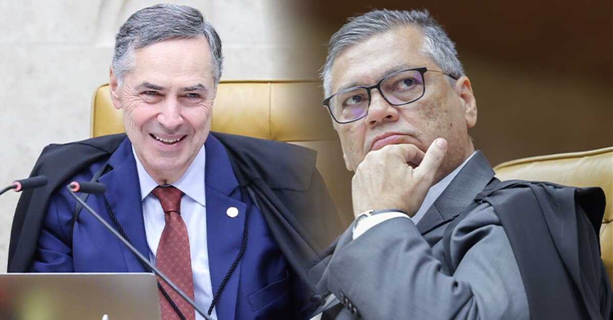 Barroso brinca e Dino diz que a cada sessão danos morais só aumentam   Migalhas