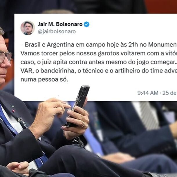 No STF, Bolsonaro posta alusão a futebol:
